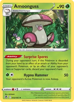 Amoonguss [Surprise Spores | Hypno Hammer] 카드 이미지