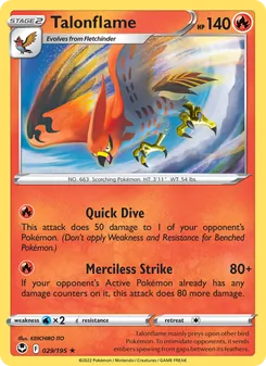 Talonflame [Quick Dive | Merciless Strike] 카드 이미지