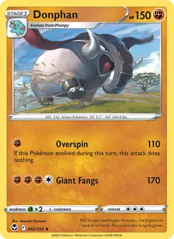 Donphan [Overspin | Giant Fangs] 카드 이미지