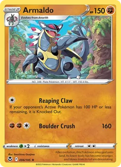 Armaldo [Reaping Claw | Boulder Crush] 카드 이미지