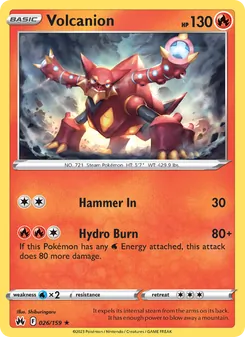 Volcanion [Hammer In | Hydro Burn] 카드 이미지