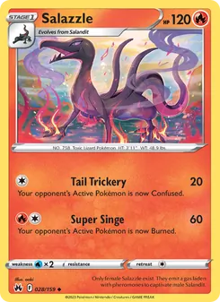 Salazzle [Tail Trickery | Super Singe] 카드 이미지