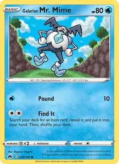 Galarian Mr. Mime [Pound | Find It] 카드 이미지