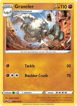 Graveler [Tackle | Boulder Crush] 카드 이미지