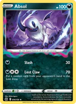Absol [Slash | Lost Claw] 카드 이미지