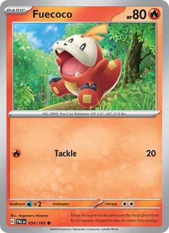 Fuecoco [Tackle] 카드 이미지