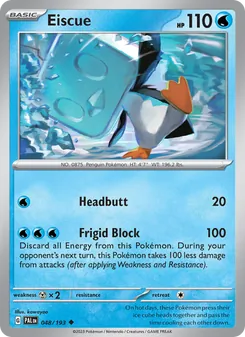Eiscue [Headbutt | Frigid Block] 카드 이미지