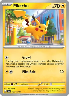 Pikachu [Growl | Pika Bolt] 카드 이미지