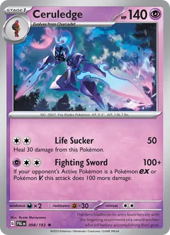 Ceruledge [Life Sucker | Fighting Sword] 카드 이미지