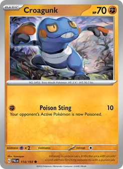 Croagunk [Poison Sting] 카드 이미지