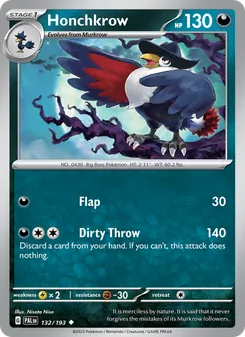 Honchkrow [Flap | Dirty Throw] 카드 이미지