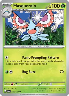Masquerain [Panic-Prompting Pattern | Bug Buzz] 카드 이미지
