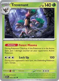 Trevenant [Forest Miasma | Lock Up] 카드 이미지