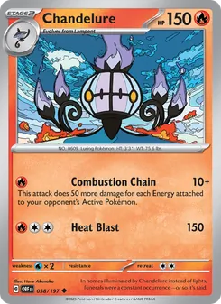 Chandelure [Combustion Chain | Heat Blast] 카드 이미지