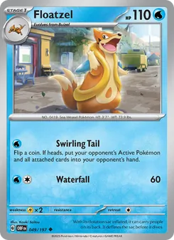 Floatzel [Swirling Tail | Waterfall] 카드 이미지