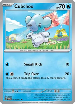 Cubchoo [Smash Kick | Trip Over] 카드 이미지