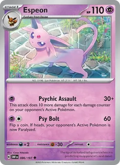 Espeon [Psychic Assault | Psy Bolt] 카드 이미지