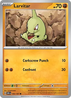 Larvitar [Corkscrew Punch | Confront] 카드 이미지