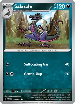 Salazzle [Suffocating Gas | Gentle Slap] 카드 이미지