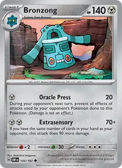 Bronzong [Oracle Press | Extrasensory] 카드 이미지