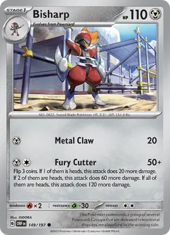 Bisharp [Metal Claw | Fury Cutter] 카드 이미지