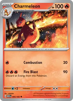 Charmeleon [Combustion | Fire Blast] 카드 이미지