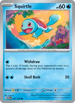 Squirtle [Withdraw | Skull Bash] 카드 이미지