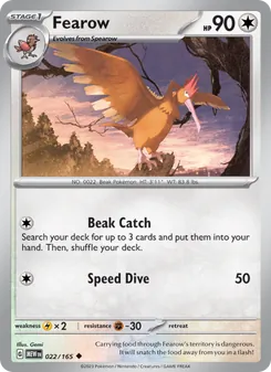 Fearow [Beak Catch | Speed Dive] 카드 이미지