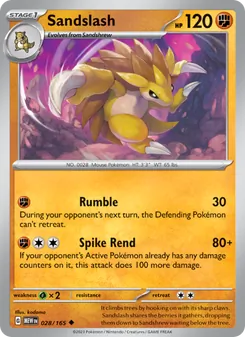 Sandslash [Rumble | Spike Rend] 카드 이미지