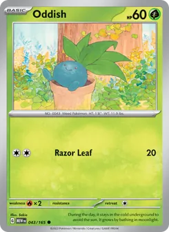 Oddish [Razor Leaf] 카드 이미지