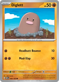 Diglett [Headbutt Bounce | Mud-Slap] 카드 이미지