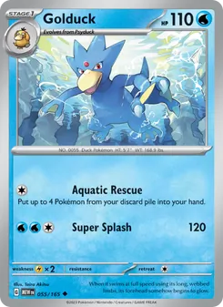 Golduck [Aquatic Rescue | Super Splash] 카드 이미지