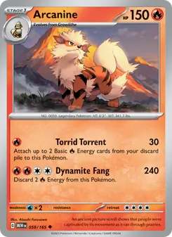Arcanine [Torrid Torrent | Dynamite Fang] 카드 이미지