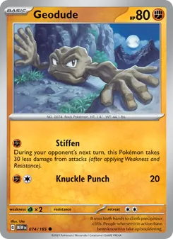 Geodude [Stiffen | Knuckle Punch] 카드 이미지