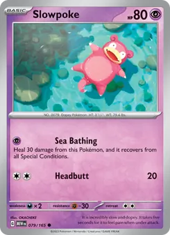 Slowpoke [Sea Bathing | Headbutt] 카드 이미지