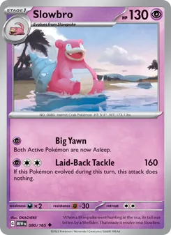 Slowbro [Big Yawn | Laid-Back Tackle] 카드 이미지