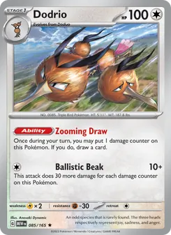 Dodrio [Zooming Draw | Ballistic Beak] 카드 이미지