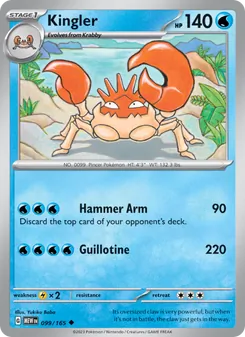 Kingler [Hammer Arm | Guillotine] 카드 이미지