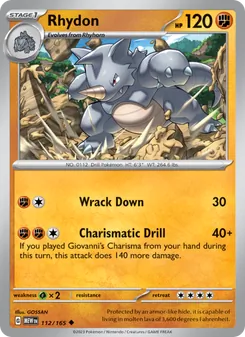 Rhydon [Wrack Down | Charismatic Drill] 카드 이미지