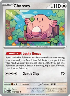 Chansey [Lucky Bonus | Gentle Slap] 카드 이미지