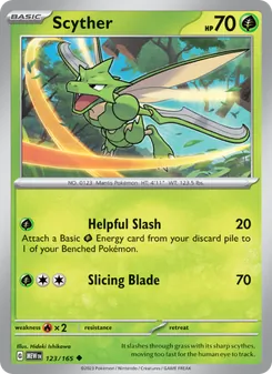 Scyther [Helpful Slash | Slicing Blade] 카드 이미지
