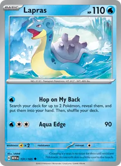 Lapras [Hop on My Back | Aqua Edge] 카드 이미지