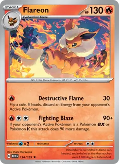 Flareon [Destructive Flame | Fighting Blaze] 카드 이미지