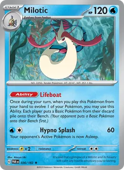 Milotic [Lifeboat | Hypno Splash] 카드 이미지