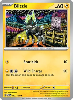Blitzle [Rear Kick | Wild Charge] 카드 이미지