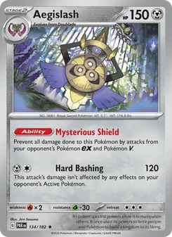 Aegislash [Mysterious Shield | Hard Bashing] 카드 이미지