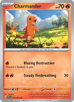 Charmander [Blazing Destruction | Steady Firebreathing] 카드 이미지