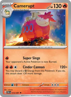 Camerupt [Super Singe | Cinder Cannon] 카드 이미지