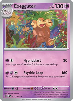 Exeggutor [Hypnoblast | Psychic Loop] 카드 이미지
