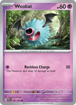 Woobat [Reckless Charge] 카드 이미지